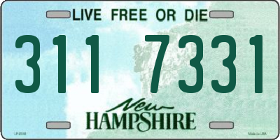 NH license plate 3117331