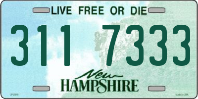 NH license plate 3117333