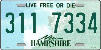 NH license plate 3117334