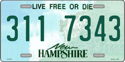 NH license plate 3117343