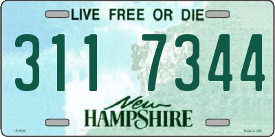 NH license plate 3117344