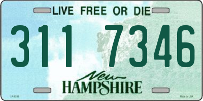 NH license plate 3117346
