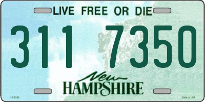 NH license plate 3117350