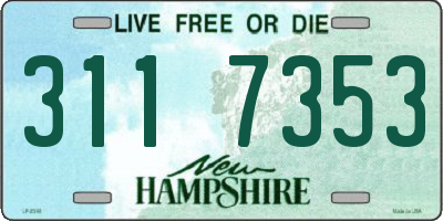 NH license plate 3117353