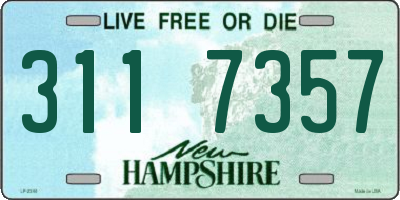 NH license plate 3117357