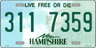 NH license plate 3117359