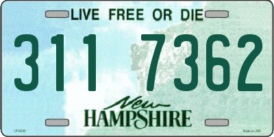 NH license plate 3117362