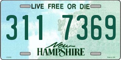 NH license plate 3117369