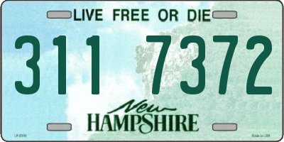 NH license plate 3117372