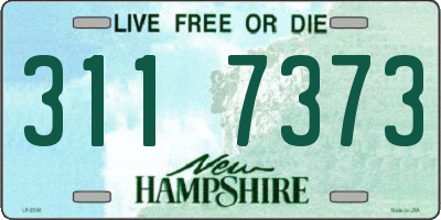 NH license plate 3117373