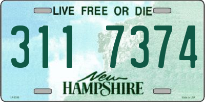 NH license plate 3117374