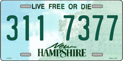 NH license plate 3117377