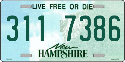 NH license plate 3117386