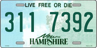 NH license plate 3117392