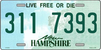 NH license plate 3117393