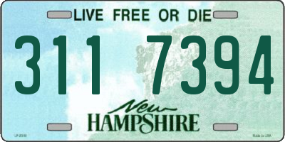 NH license plate 3117394