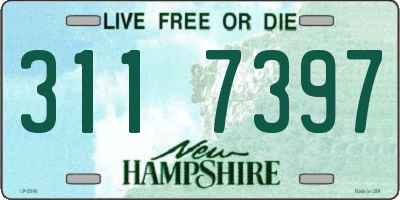 NH license plate 3117397