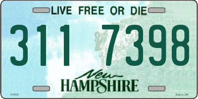 NH license plate 3117398
