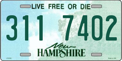 NH license plate 3117402