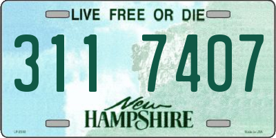 NH license plate 3117407