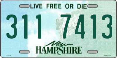 NH license plate 3117413