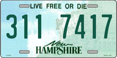 NH license plate 3117417