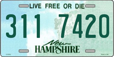 NH license plate 3117420