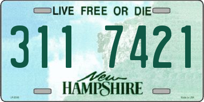 NH license plate 3117421