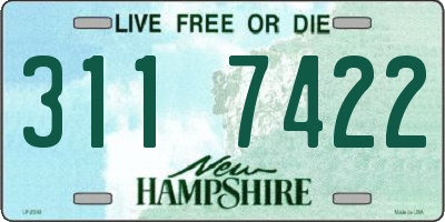NH license plate 3117422