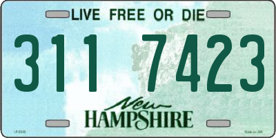 NH license plate 3117423