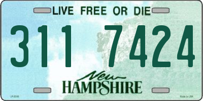 NH license plate 3117424