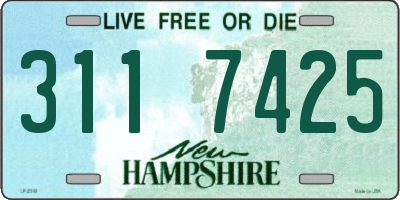 NH license plate 3117425