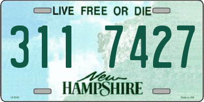 NH license plate 3117427
