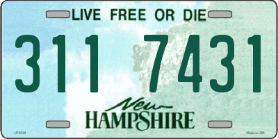 NH license plate 3117431