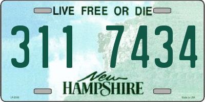 NH license plate 3117434