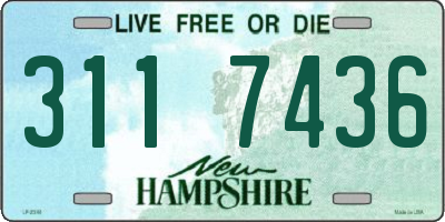 NH license plate 3117436