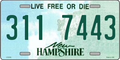 NH license plate 3117443