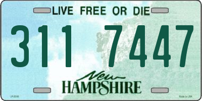 NH license plate 3117447
