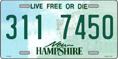 NH license plate 3117450