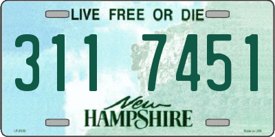 NH license plate 3117451