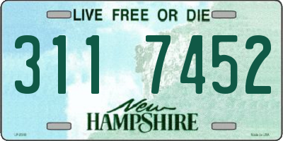 NH license plate 3117452