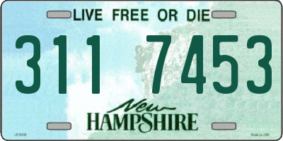 NH license plate 3117453