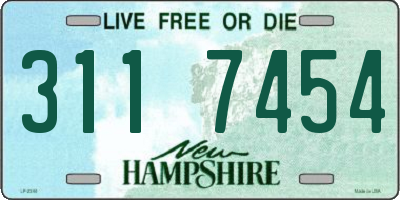 NH license plate 3117454