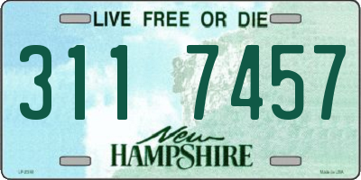 NH license plate 3117457