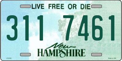 NH license plate 3117461