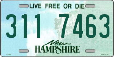 NH license plate 3117463