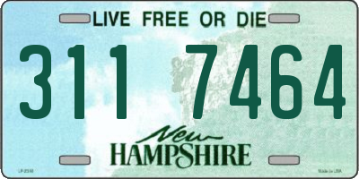 NH license plate 3117464