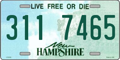 NH license plate 3117465