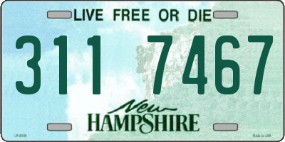 NH license plate 3117467