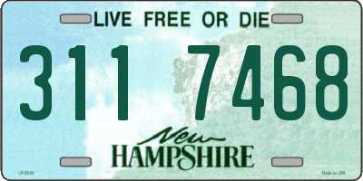 NH license plate 3117468